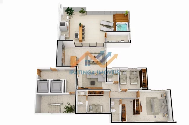 Imagem Apartamento 3 quartos no Bela Vista - Ipatinga