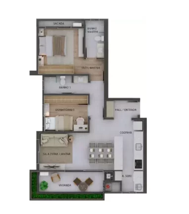 Imagem Kobe - Apartamento à venda no bairro Vila Izabel - Curitiba/PR