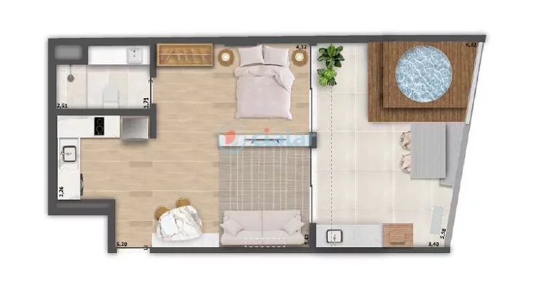 Imagem Studio à venda 1 Quarto 65.1M Copacabana Rio de Janeiro - RJ | Be in Rio Tonelero