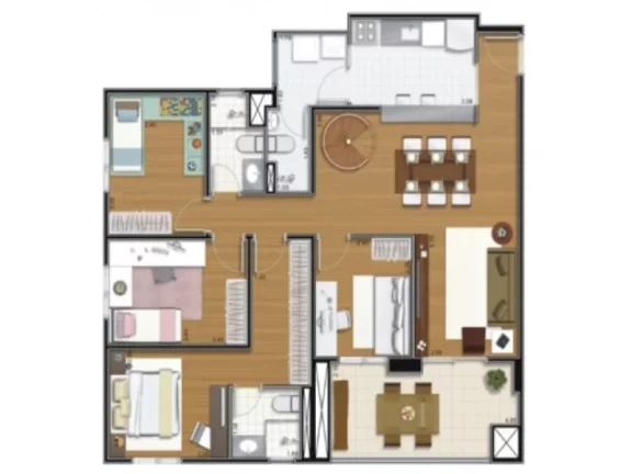 Imagem Apartamento à venda ou locação em São Bernardo do Campo-SP, Baeta Neves: 2 quartos, 1 suíte, 2 banheiros, 2 vagas - 92m²! Condomínio Vida Viva São Bernardo.