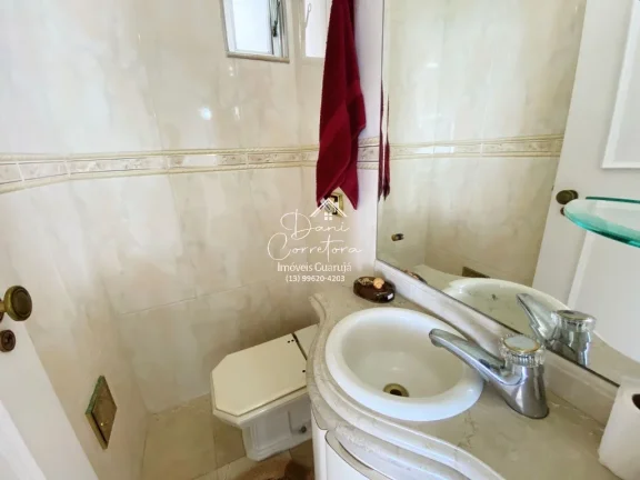 Imagem Imperdível Apartamento à Venda em Guarujá-SP, Pitangueiras: 3 Quartos, 1 Suíte, 2 Salas, 3 Banheiros, 1 Vaga, 165m².