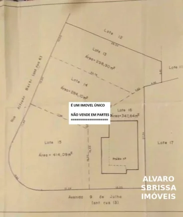 Imagem Oportunidade. ESQUINA Terreno à venda, 1237 m² por R$ 3.000.000 - Jardim Padre Bento - Itu/SP.