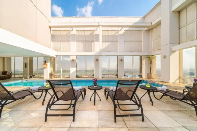 Imagem Flat disponível para locação no Mercure Guarulhos, com 32m², 1 dormitório e 1 vaga