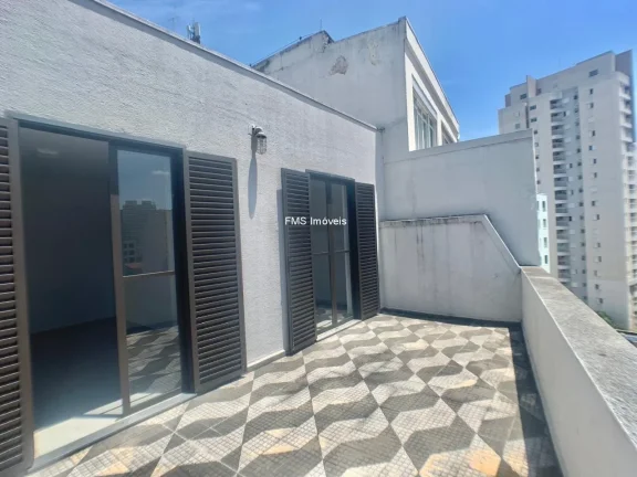 Imagem Aluguel de Cobertura em São Paulo-SP na Vila Buarque: 2 quartos, 1 suíte, 1 sala, 2 banheiros e 110m² de área.