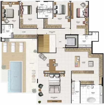 Imagem Apartamento 4 dormitórios para Venda em Teresina, Cabral, 4 dormitórios, 4 suítes, 6 banheiros, 4 vagas