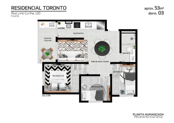 Imagem Apartamento de 1 2 e 3 Dormitórios na Cidade Patriarca