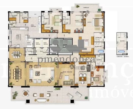 Imagem Apartamento moderno de Alto Padrão com 498m², em excelente condomínio de HIGIENÓPOLIS.
