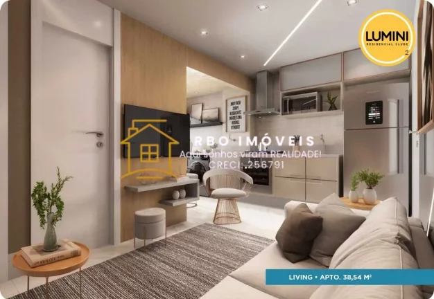Imagem LUMINI RESIDENCIAL CLUBE 2 - Carapicuíba 1 e 2dormitórios de 28,40m² a 40m²