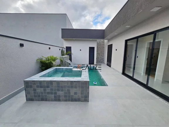 Imagem Casa térrea com escritório e banheira de hidromassagem à venda, 196 m² por R$ 1.790.000 - Condomínio London Park - Indaiatuba/São Paulo
