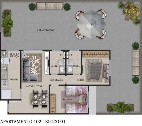 Imagem Apartamento com 2 dormitórios à venda, 54 m² por R$ 430.000,00 - Intermares - Cabedelo/PB