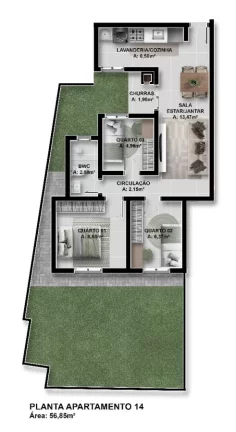 Imagem Apartamento para Venda em São José dos Pinhais, Santo Antônio, 2 dormitórios, 1 suíte, 2 banheiros, 1 vaga