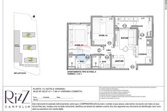 Imagem Apartamento Lançamento - Rizz Campolim – Rooftop Exclusivo e Localização Premium