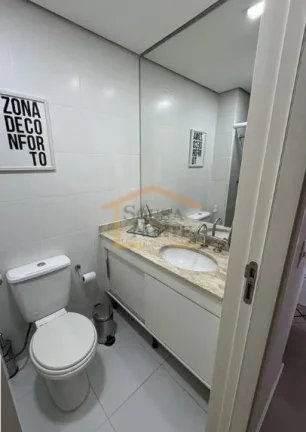 Imagem Apartamento de 63 m², com 2 dormitórios, sendo 1 suíte, 2 banheiros, sala ampla integrada à cozi...