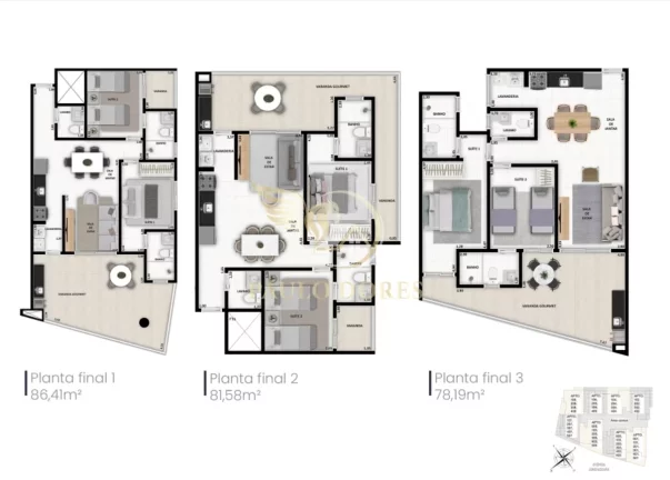 Imagem APARTAMENTO À VENDA NA PRAIA GRANDE COM 2 SUÍTES MAIS LAVADO A 300 METROS DO MAR