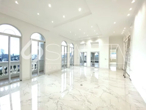 Imagem Cobertura neoclássica com vista permanente e o privilégio do sol da manhã à venda no Residencial Campo Elísios