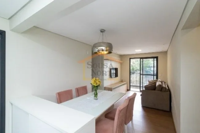 Imagem Apartamento com 72m², 3 dormitórios, sendo 1 suite, sala para dois ambientes, sacada, cozinha, ár...