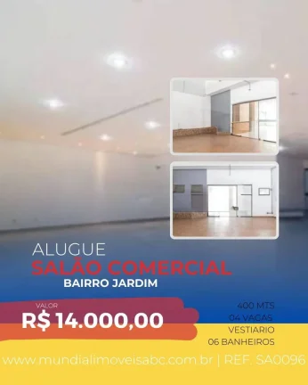 Imagem Salao para Locação!!! Bairro Jardim