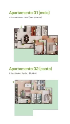 Imagem Apartamento com 2 dormitórios à venda, 57 m² por R$ 442.134,88 - Mogi Moderno - Mogi das Cruzes/SP