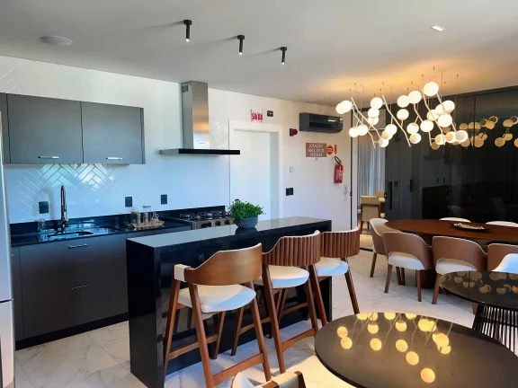 Imagem Apartamento vista mar com 3 suítes e 2 vagas de garagem em Balneário Perequê - SC
