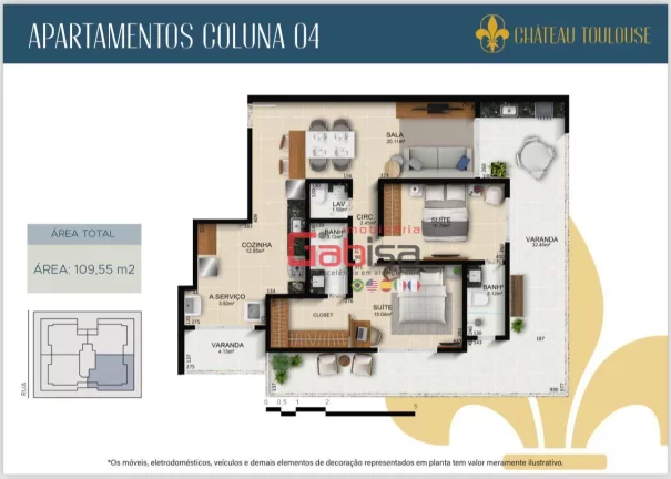 Imagem Apartamento com 2 dormitórios à venda, 108 m² por R$ 530.000,00 - Braga - Cabo Frio/RJ