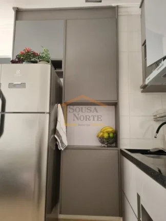 Imagem Um lindo apartamento em porcelanato, todo mobiliado, 1 dormitório, sala, sacada com vidros e persia...