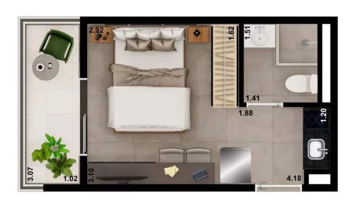 Imagem Studio RESIDENCIAL em São Paulo - SP, Vila Clementino