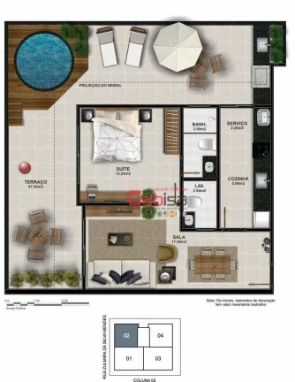 Imagem Quarto e Sala no Braga