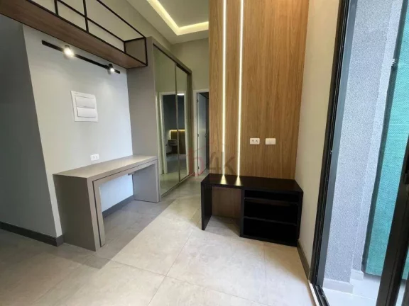 Imagem Apartamento com 34m² com 1 dormitório, 1 banheiro, 1 vaga de Garagem, semi mobiliado - Brooklin