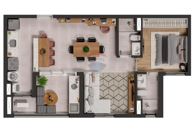 Imagem Apartamento Lançamento - Atmo – Condomínio Clube com Vista Permanente para Área Preservada