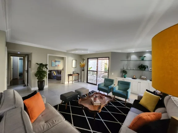 Imagem Apartamento 189 M², 4Q, 1 suíte, 2 salas, 3 banheiros, 3 vagas, piscina aquecida, academia, salão de festas, quadra, face norte, ensolarado.