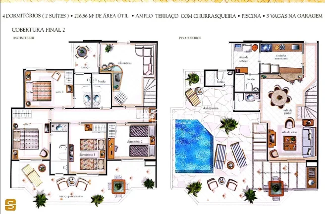 Imagem Apartamento Pé na Areia à venda em Riviera, no Edifício Porto Belo, com 3 dormitórios 2 suítes 108m²