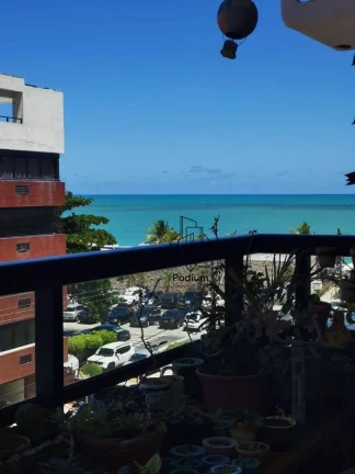 Imagem Apartamento com varanda/sacada e vista lateral para o mar a poucos metros da praia no Jardim Oceania / Bessa -AP2762.