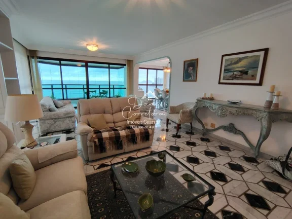 Imagem Apartamento de luxo à venda em Guarujá-SP, no bairro Pitangueiras com lazer: 3 quartos, 3 suítes, 2 salas, 5 banheiros, 2 vagas de garagem, 190m².