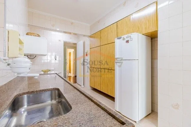 Imagem Apartamento 95m², dispõe de 2 dormitórios, 3 banheiros, sala dois ambientes, cozinha e area de se...