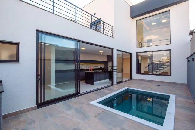 Imagem Sobrado moderno com 3 dormitórios e escritório à venda, 222 m² por R$ 1.550.000 - Condomínio Park Gran Reserve - Indaiatuba/SP