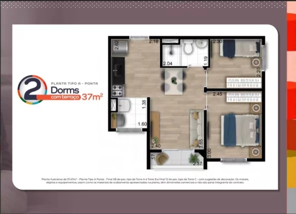 Imagem Apartamento com 2 Quartos à Venda, 37 m² em Pari - São Paulo