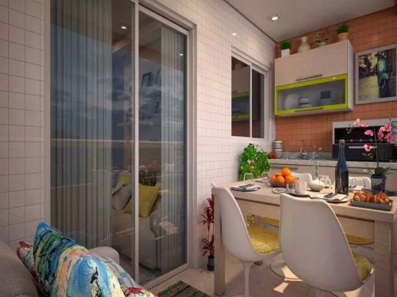 Imagem Apartamento com 2 dorms, Guilhermina, Praia Grande - R$ 414 mil, Cod: 134