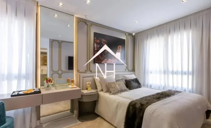 Imagem Apartamento de 45m c/ hall privativo,2 dormitórios, terraço, piscina coberta, deck, beach tennis, brinquedoteca, fitness, sauna, espaço gourmet