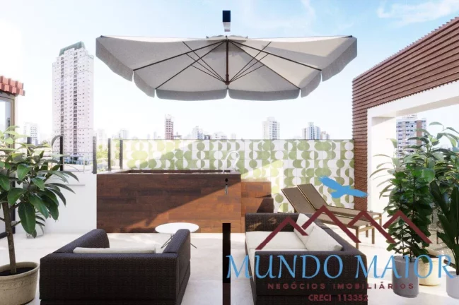 Cobertura c/ piscina, 3 dorms, 2 vagas e área gourmet. Imóvel Alto Padrão