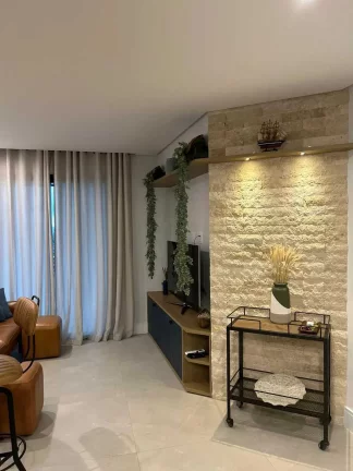 Imagem Apartamento mobiliado com 2 dormitórios sendo 1 suíte e 1 vaga de garagem na Praia Brava - Itajaí
