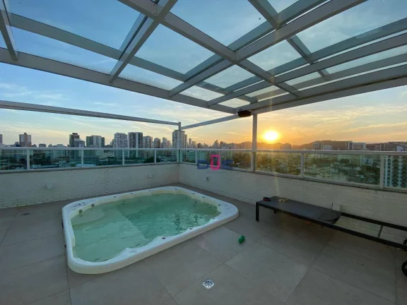 Imagem Cobertura com 3 suites, 3 vags e 5 banheiros, piscina , 320 m² - venda por R$ 3.200.000 ou aluguel por R$ 23.000/mês - Embaré - Santos/SP