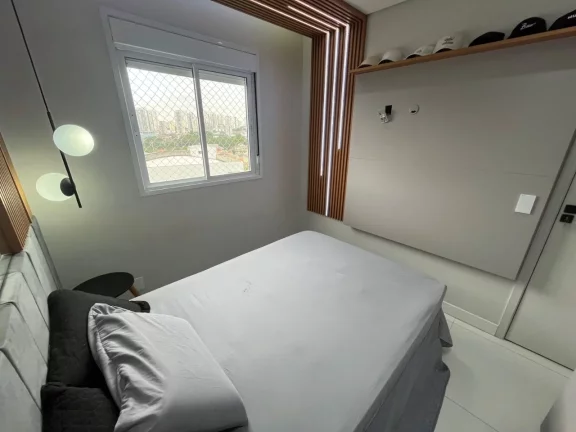Imagem Apartamento todo mobiliado com 42 m², oferece conforto com seus 2 dormitórios, sala, cozinha e ban...