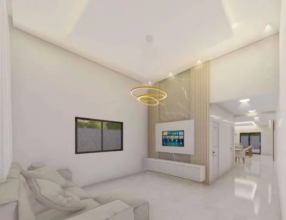 Imagem Viva com Estilo: Casa de Alto Padrão com 3 Suítes em Condomínio Fechado!