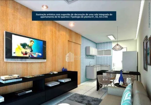 Imagem ÚLTIMA UNIDADE: Apartamento em construção, 2 dormitórios à venda por R$ 342,647,10 Condomínio VILA ATLÂNTIDA - Atalaia - Luís Correia/PI