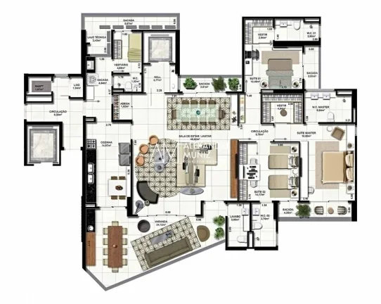 Imagem Rooftop Canuto 1000 - Apartamento com 4 quartos, Fortaleza - Meireles.