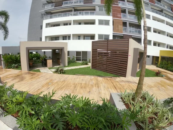 Imagem Apartamento de 2 e 3/4 suíte e varanda piso em porcelanato com Shopping Bosque Grão Pará Colégio Equipe no Cidade Cristal Bairro Planejado de Belém