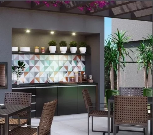 Imagem Apartamento 1 dormitório com lazer completo à venda Ponta da Praia Santos