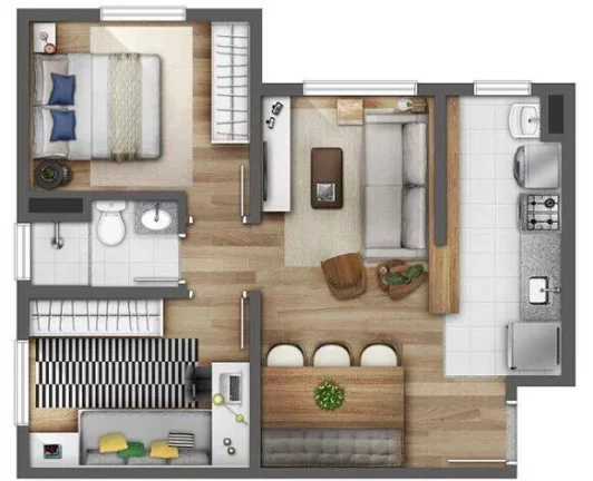 Imagem Apartamento com planejados de ótimo padrão