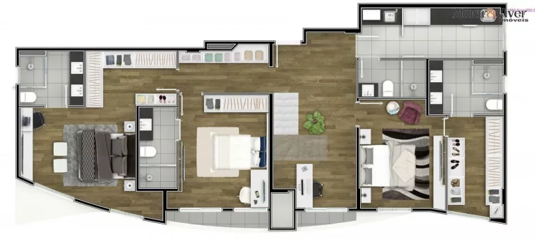 Imagem Apartamento para Venda em Curitiba, Alto da Glória, 2 dormitórios, 1 suíte, 2 banheiros, 1 vaga