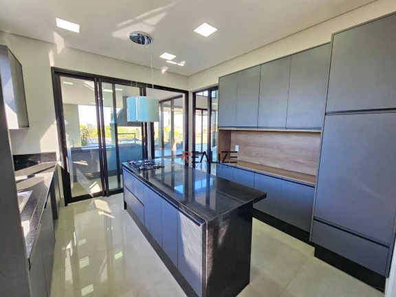 Imagem Casa moderna com quintal 3 suítes à venda, 261 m² por R$ 2.550.000 - Condomínio Terras de Itaici - Indaiatuba/SP